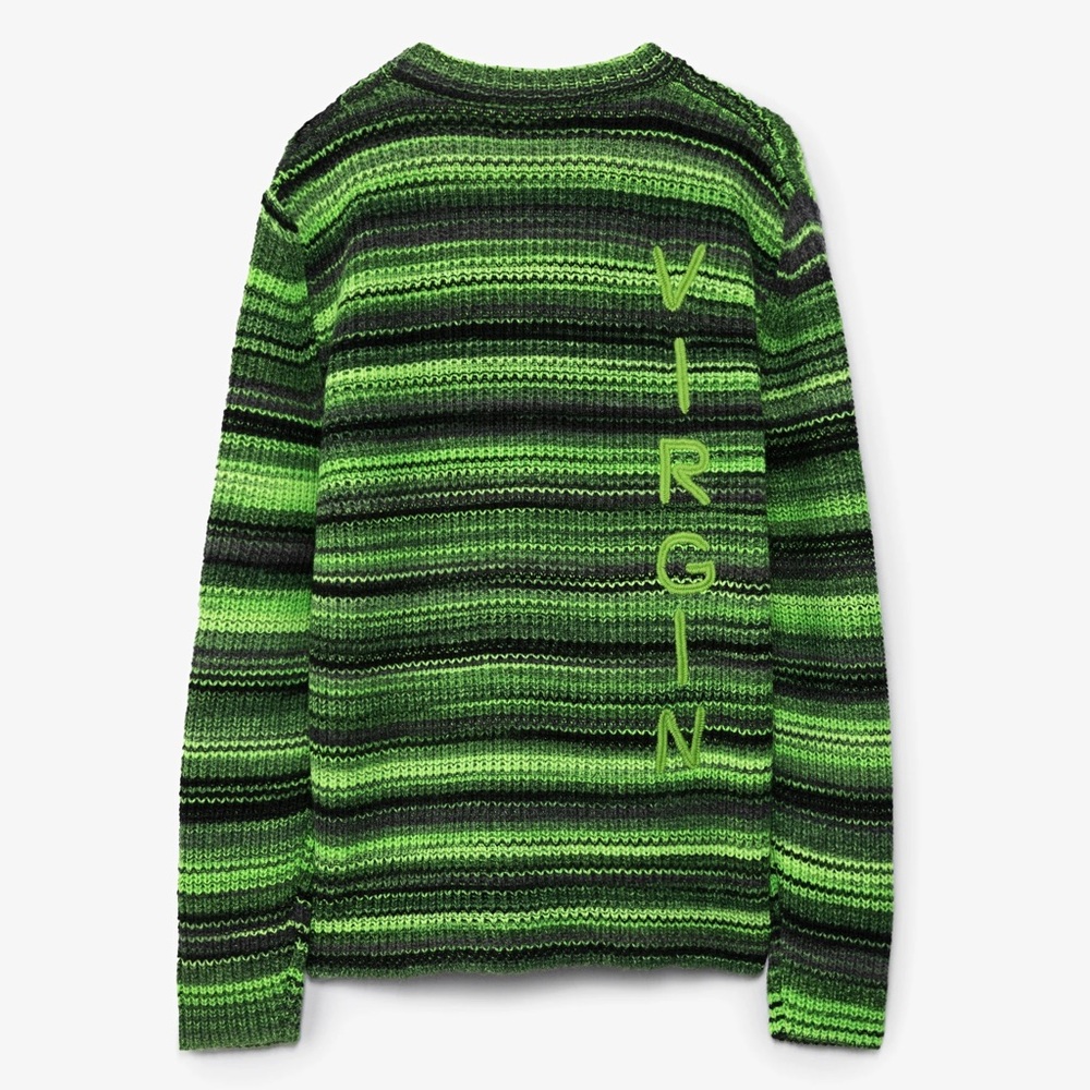 ERL Virgin wool green sweater spring fw 2022 rare